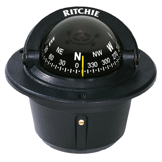 Ritchie F-50 Explorer Compass - Flush Mount - Black [F-50] - Cape Marine & Vehicle Accessories LLC