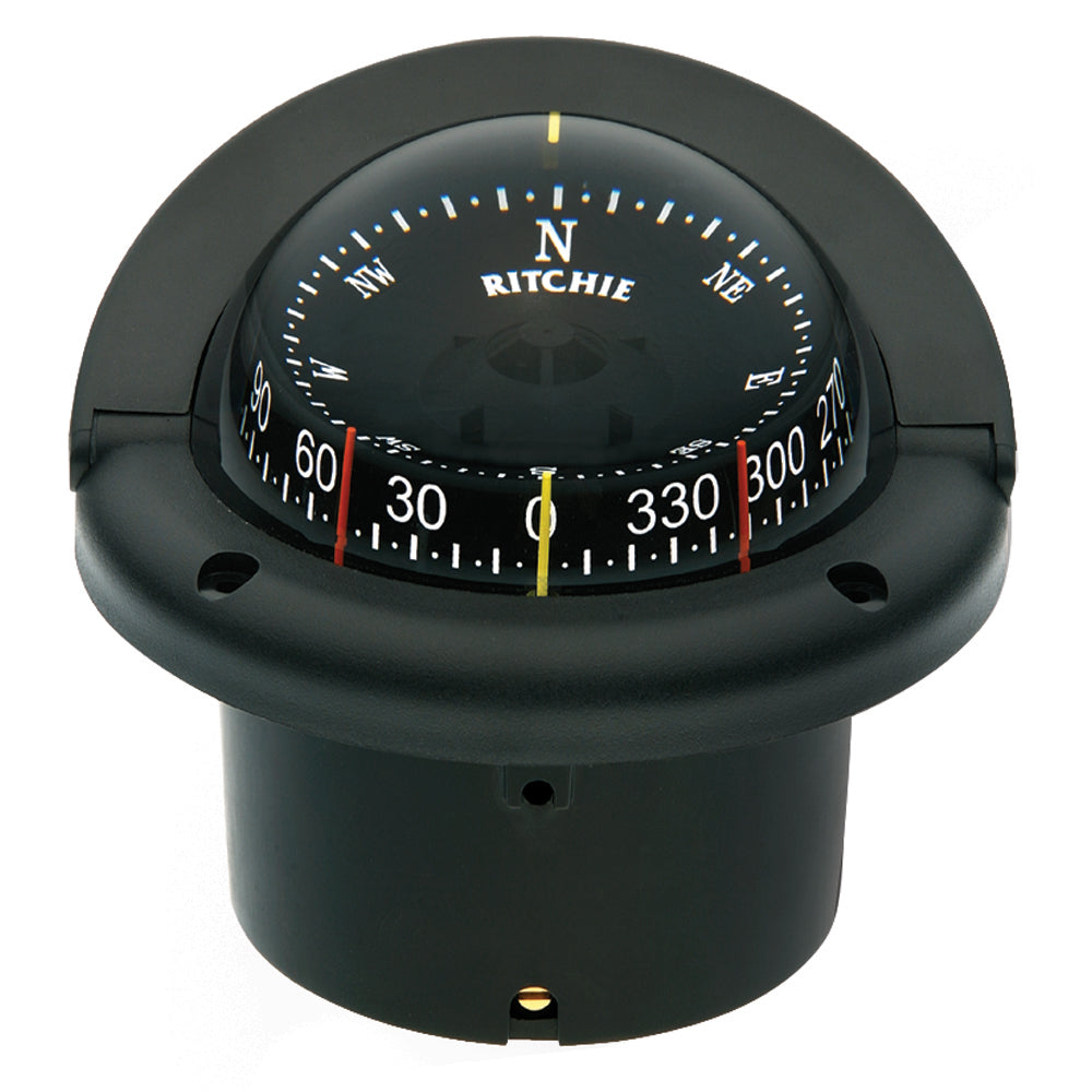 Ritchie HF-743 Helmsman Combidial Compass - Flush Mount - Black [HF-743] - Cape Marine & Vehicle Accessories LLC