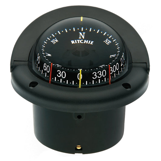 Ritchie HF-743 Helmsman Combidial Compass - Flush Mount - Black [HF-743] - Cape Marine & Vehicle Accessories LLC