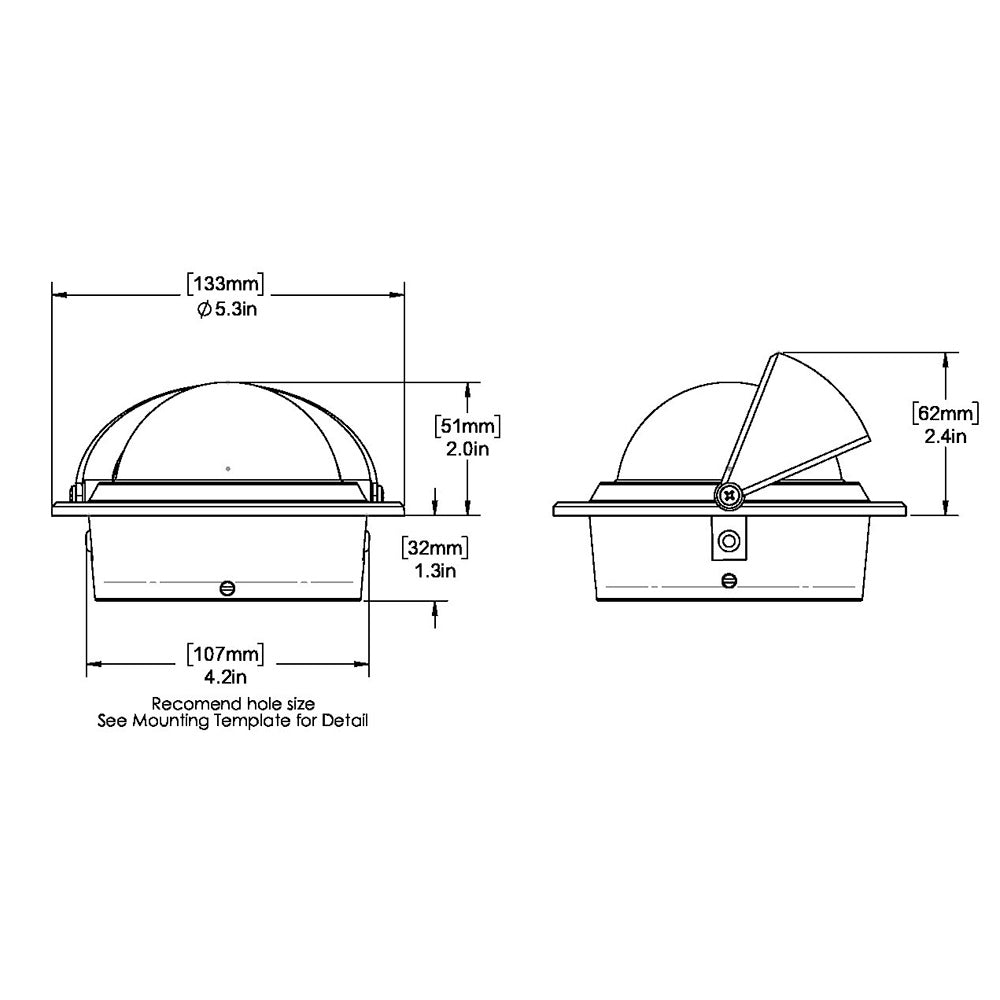 Ritchie F-83 Voyager Compass - Flush Mount - Black [F-83] - Cape Marine & Vehicle Accessories LLC