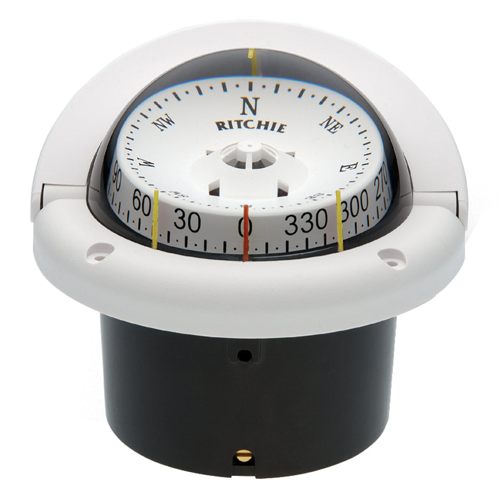 Ritchie HF-743W Helmsman Compass - Flush Mount - White [HF-743W] - Cape Marine & Vehicle Accessories LLC