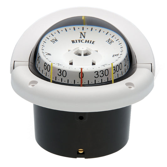 Ritchie HF-743W Helmsman Compass - Flush Mount - White [HF-743W] - Cape Marine & Vehicle Accessories LLC