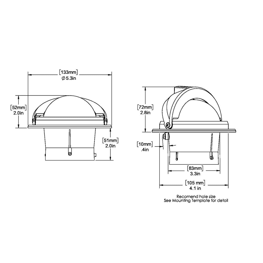 Ritchie F-82W Voyager Compass - Flush Mount - White [F-82W] - Cape Marine & Vehicle Accessories LLC