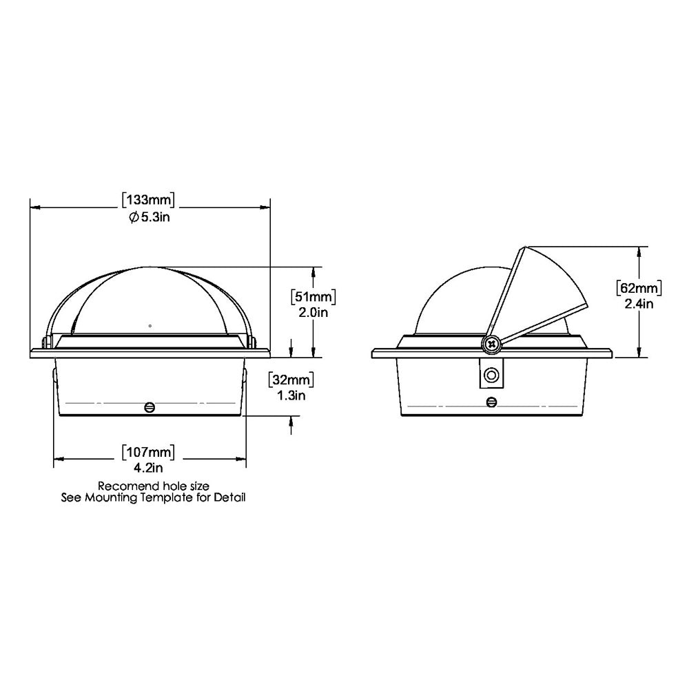 Ritchie F-83W Voyager Compass - Flush Mount - White [F-83W] - Cape Marine & Vehicle Accessories LLC