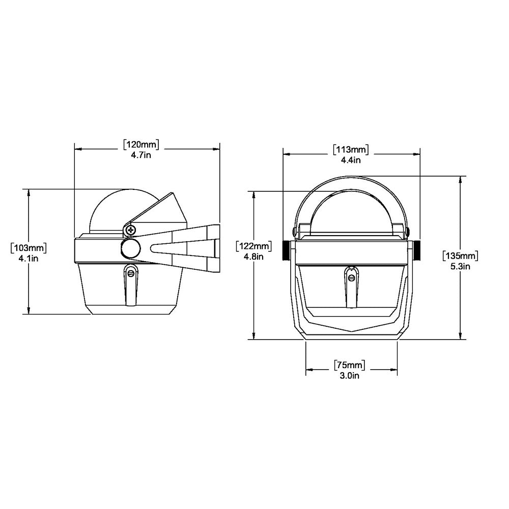 Ritchie RA-91 RitchieAngler Compass - Bracket Mount - Gray [RA-91] - Cape Marine & Vehicle Accessories LLC