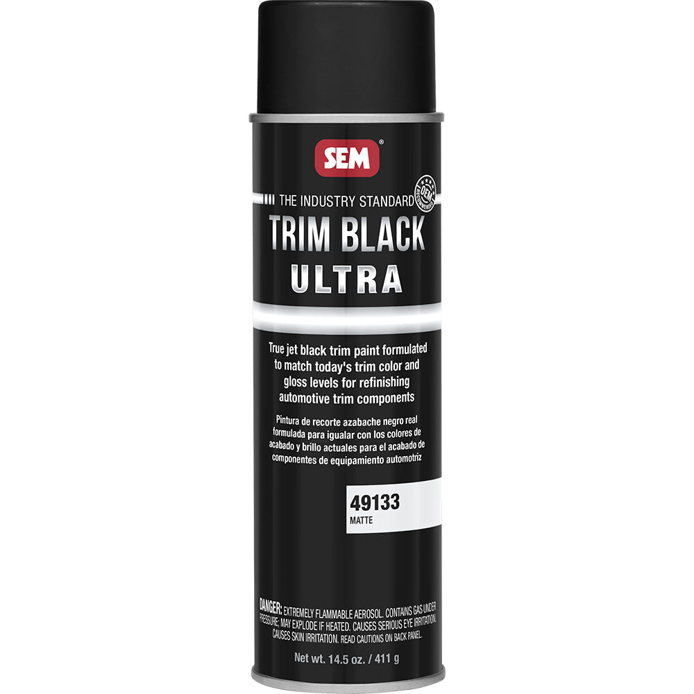 SEM Trim Black Ultra - 20oz Aerosol Can - Matte Finish [49133]
