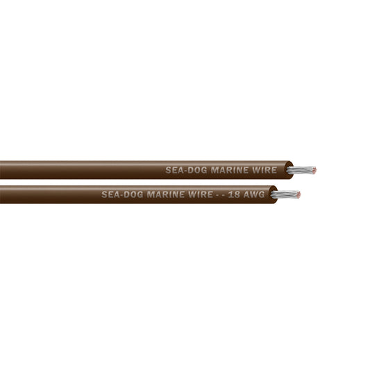 Sea-Dog 18 AWG Brown Primary Wire - 250' [8018074]