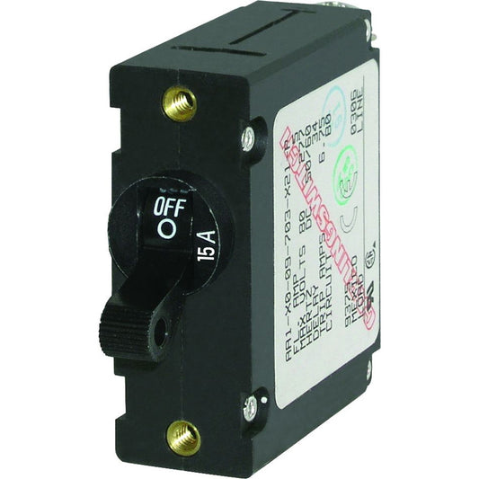 Blue Sea 7208 AC/DC Single Pole Magnetic World Circuit Breaker - 15AMP [7208] - Cape Marine & Vehicle Accessories LLC