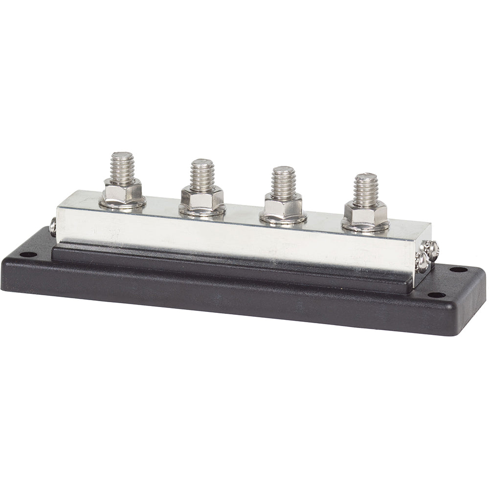 Blue Sea 2104 PowerBar 600AMP Cable Connector 4 x 3/8 16 Stud Terminal [2104] - Cape Marine & Vehicle Accessories LLC