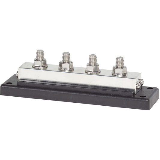 Blue Sea 2104 PowerBar 600AMP Cable Connector 4 x 3/8 16 Stud Terminal [2104] - Cape Marine & Vehicle Accessories LLC