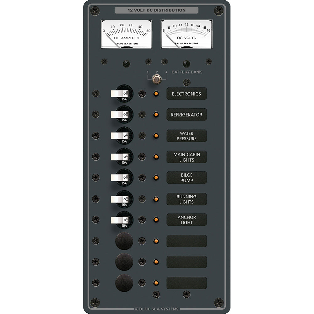 Blue Sea 8082 DC 10 Position Toggle Branch Circuit Breaker Panel [8082] - Cape Marine & Vehicle Accessories LLC
