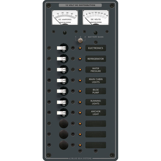 Blue Sea 8082 DC 10 Position Toggle Branch Circuit Breaker Panel [8082] - Cape Marine & Vehicle Accessories LLC