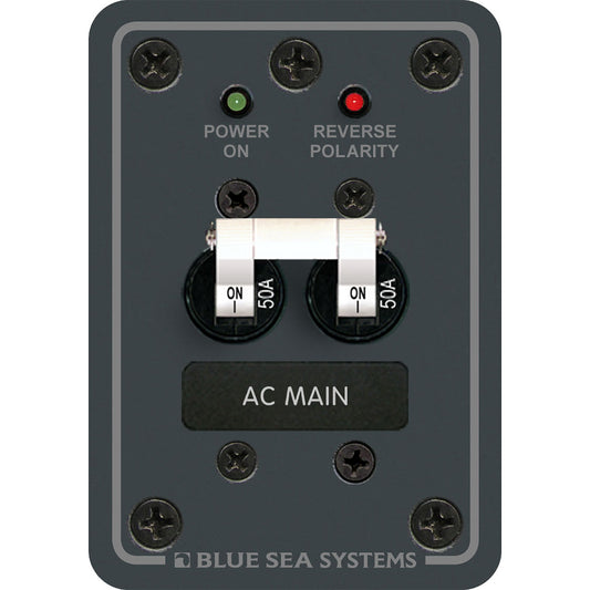 Blue Sea 8079 AC Main Only Circuit Breaker Panel - White Switches [8079] - Cape Marine & Vehicle Accessories LLC