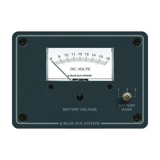 Blue Sea 8015 DC Analog Voltmeter w/Panel [8015] - Cape Marine & Vehicle Accessories LLC