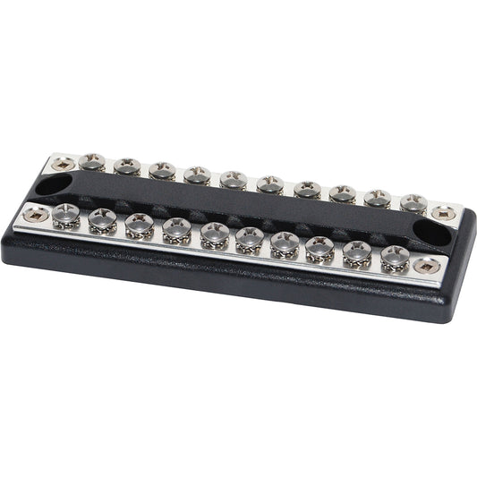 Blue Sea 2702 DualBus 100AMP Common BusBar 10 x 8-32 Screw Terminal [2702] - Cape Marine & Vehicle Accessories LLC