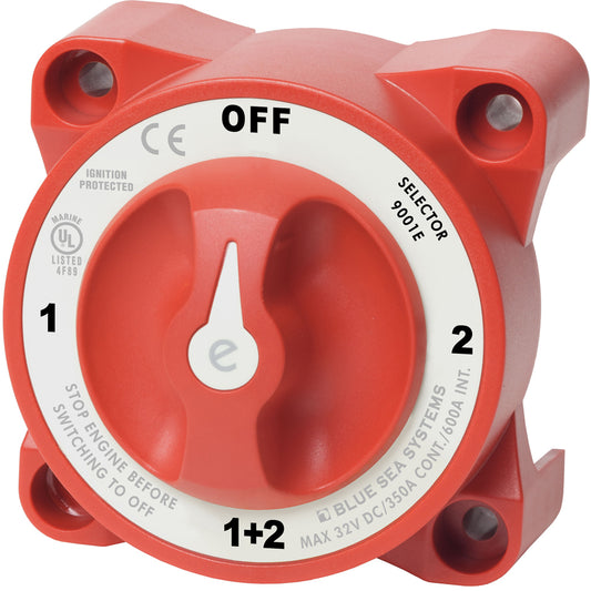 Blue Sea 9001e e-Series Battery Switch Selector [9001E] - Cape Marine & Vehicle Accessories LLC