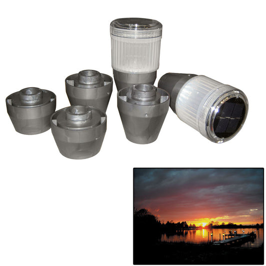 Dock Edge Postlite Solar LED Post Light 2pk [DE96258F]